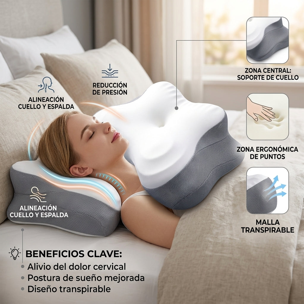 Almohada cervical viscoelástica Dozze 3D